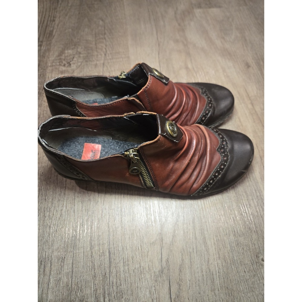 Rieker Antistress Two Tone Soft Leather Brogue Style Shoes Women's‎ EU 37 US 6.5